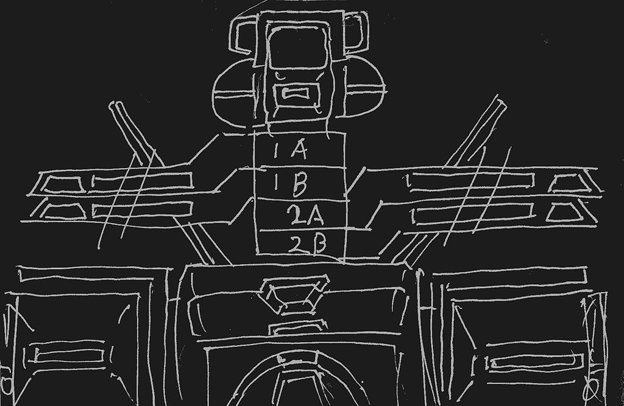 可変戦闘機 オーロラン 回転翼構造図 白線画 写真共有サイト フォト蔵