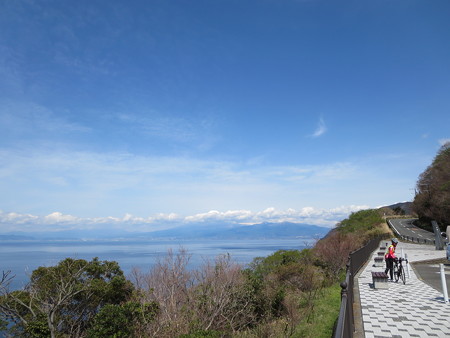出会い岬から富士山と駿河湾を望む@沼津戸田