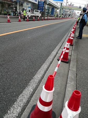 交通規制中 相模原二本松
