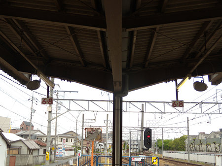 須ヶ口駅岐阜方ホームパノラマカー用停目