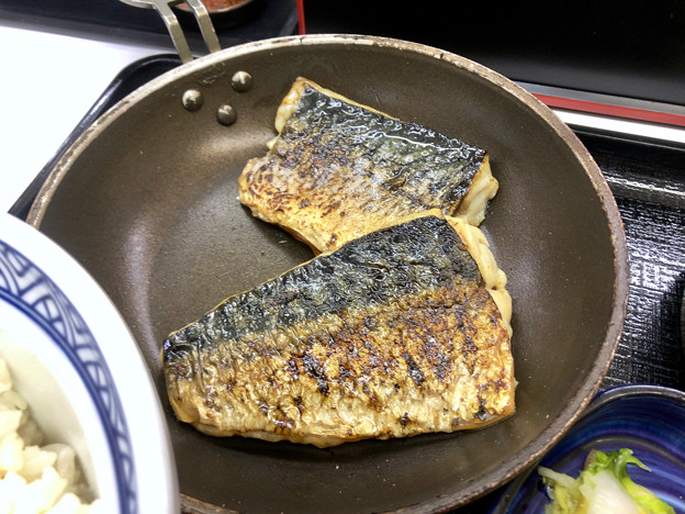 吉野家:炙り塩鯖?牛定食 - 2