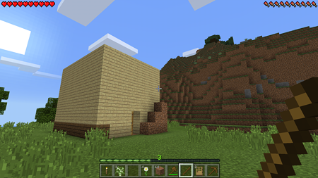 マインクラフトPE 小さいけどようやくできた探索拠点