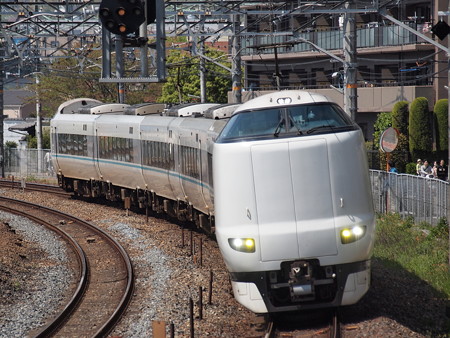 287系特急くろしお 東海道本線サントリーカーブ