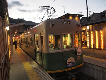 嵐電モボ101形 嵐山本線嵐山駅04
