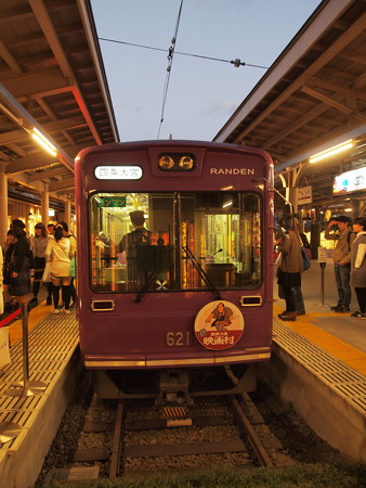 嵐電モボ621形 嵐山本線嵐山駅