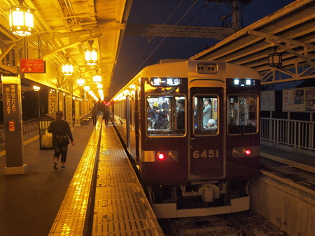 阪急6300系普通 阪急嵐山線嵐山駅02