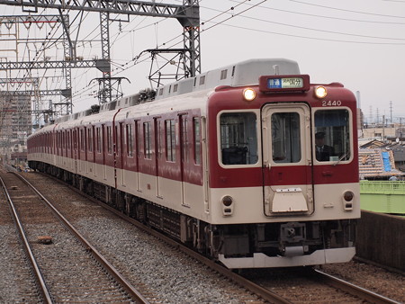 近鉄2400系普通 近鉄大阪線恩地駅