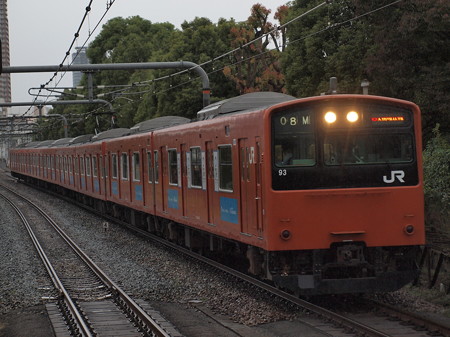 201系普通 大阪環状線大阪城公園駅