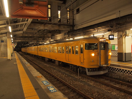 115系普通 山陽本線倉敷駅