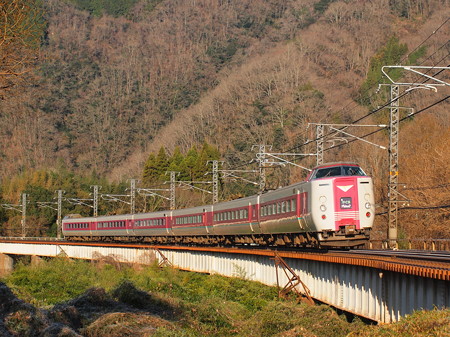 381系特急やくも 伯備線方谷~備中川面02