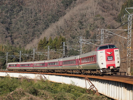381系特急やくも 伯備線方谷~備中川面05