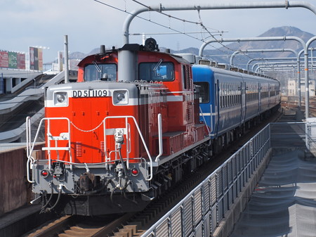 DD51 網干訓練 山陽本線加古川駅01