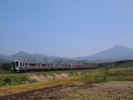 719系普通 磐越西線翁島~磐梯町01