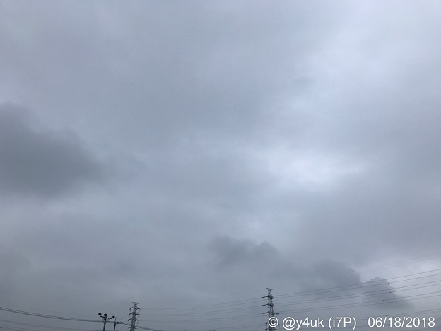 寒い梅雨空、耐える鉄塔～届け熱い発熱。旅、届け想い託し、念願の電池～W杯日本代表がんばれ～揺れる日本列島のために。road of 〒＆battery, 1st night All for Japan!