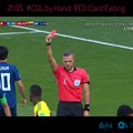 21:05 #COL by Hand, RED Card Exiting～故意に腕にあてゴールを塞いだ、一発退場！開始早々興奮驚き勝機の展開！半端ない！日本サッカー史上最短☆輝く赤色☆奇跡は起きる☆
