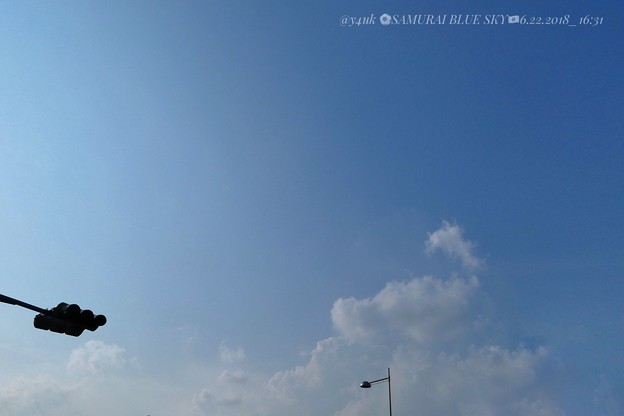 SAMURAI BLUE SKY 梅雨の晴れ間6.22_16:31今日しかない～日本代表2戦目も勝利への準備いろいろ旅～vsセネガルに絶対勝利☆Wish a victory! 24時まで1時間前のUP