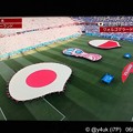 Photos: 22:52 #JPN日の丸の赤が黄色だと目玉焼き35℃試合 vs #POL～始まる高揚感☆日本代表運命の3戦、決戦Tへキメる☆キックオフまで6分