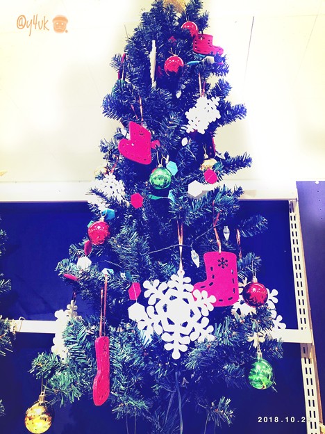 10.29早くもハロウィン前にXmas販売開始していた(о´∀`о)クリスマスツリー他グッズに色めく平和のイベント1番大好き～孤独でも…世界観、穏やか笑顔、ロマンチックJoy to the world