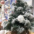 Photos: 17:10雪が降り積もるリアルで“お値段以上”のクリスマスツリー～旅の途中の夜Xmas雑貨観てるだけで小さな幸せ穏やか…ホントは飾りたいけど…1年中Xmasなら買ってた～純白、雪のsnow tree