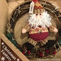 リースサンタ＊Christmas Fantasy＊北欧的で温かいHeartwarming Xmas goods～サンタとリースが合体して一石二鳥だね！でもサンタは行かなきゃ子どもたちのため世界へJoy