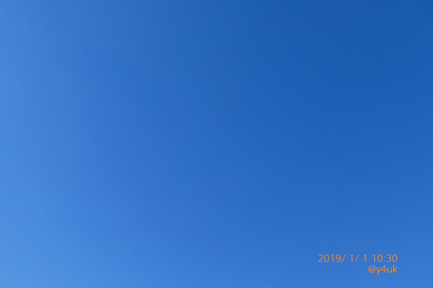 10:30_2019Start!平成最後の元日、穏やか青空BlueSky!1～6の中からお選びください。本年こそ良い年で希望の光と愛に包まれ笑顔平和に過酷人も体調も少なく自分らしく飛べる様。宜しくです