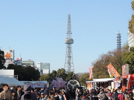 テレビ塔が見えます。
