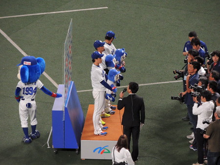 ヒーローインタビュー。