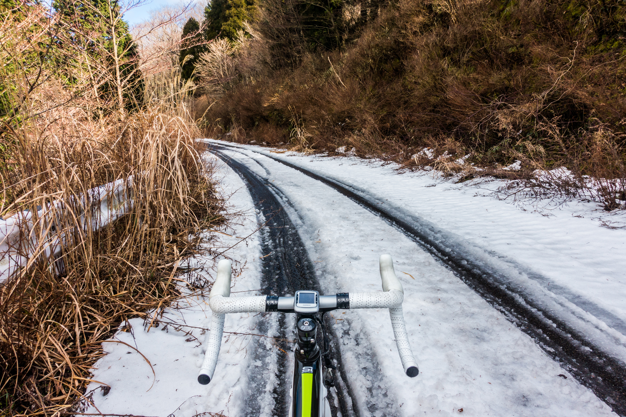 林道の残雪