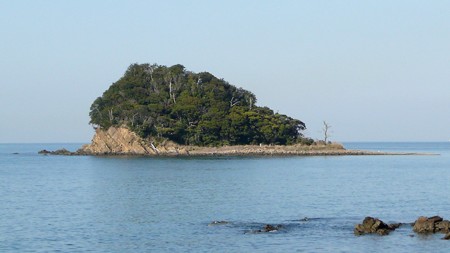 野奈浦桟橋から眺める神島