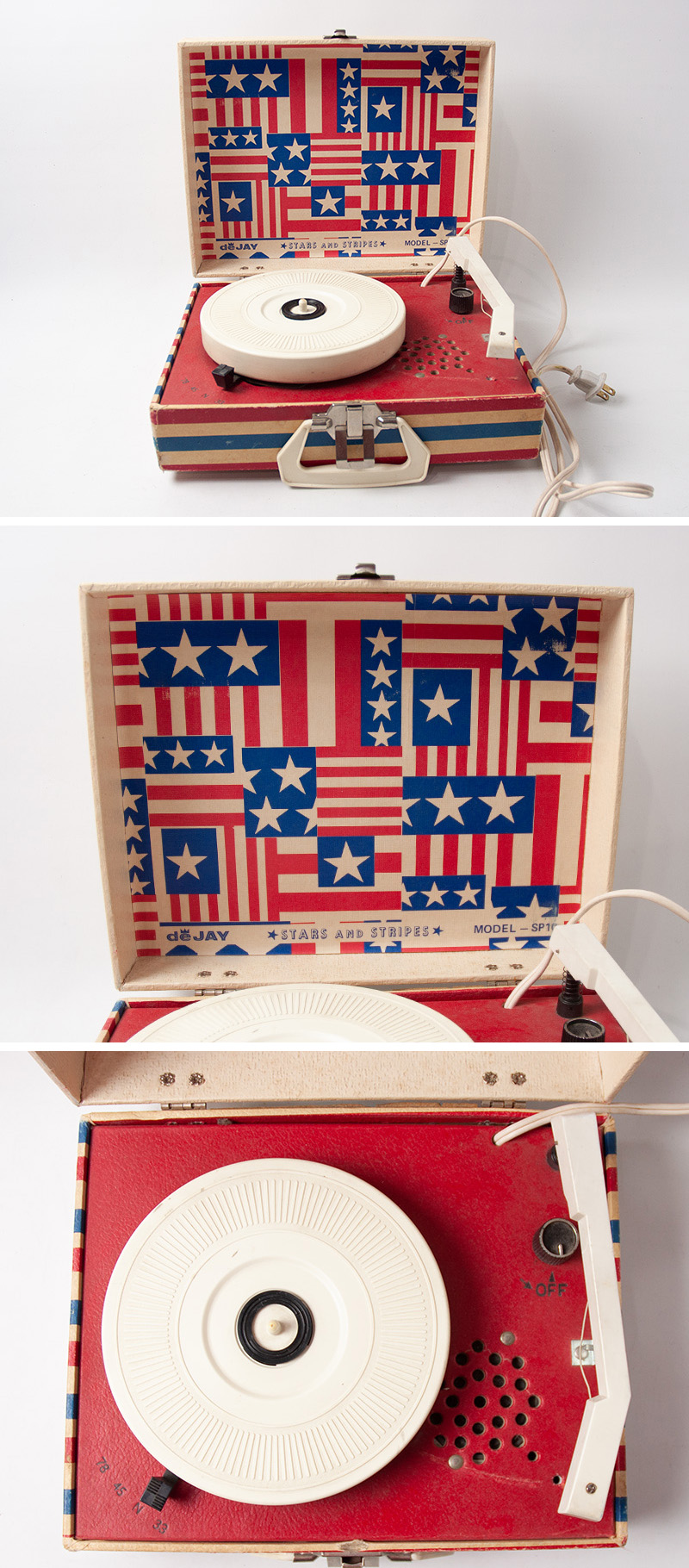 1970 period Vintage portable record player DeJAY STAR