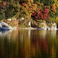 Photos: 夕映えて　水面染めにし　秋の色
