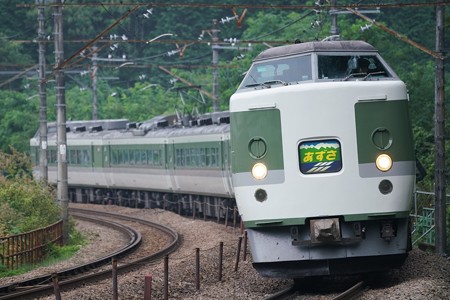 189系N102編成 あずさ81号@初狩カーブ