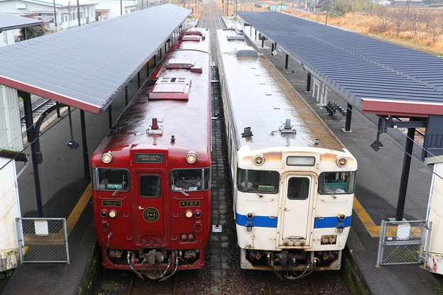 キハ47形 観光列車いさぶろうしんぺい&普通列車@吉松駅