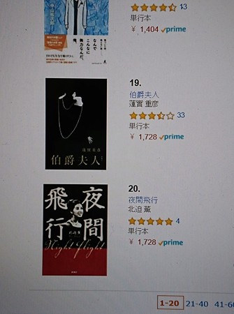夜間飛行 アマゾンランキング20位 55506823_2218232878269390_9107981547104894976_n