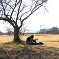 Photos: 平城宮跡の吉他手