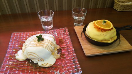 ハナハナカフェのパンケーキ