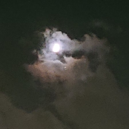 雲間でもわかる月と木星の明るさ!