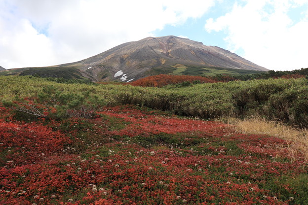 旭岳と紅葉