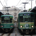 Photos: s4969_江ノ電鎌倉行1002他と藤沢行1101他_江ノ島