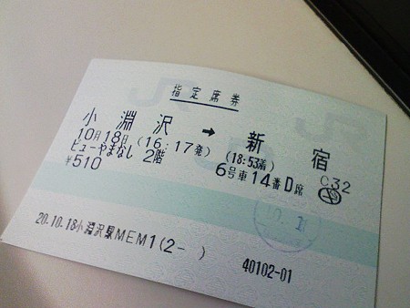 081018-ビューやまなし上り指定席券