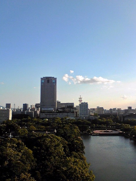 広島城 天守閣から南方向 広島市中区基町 2010年9月16日