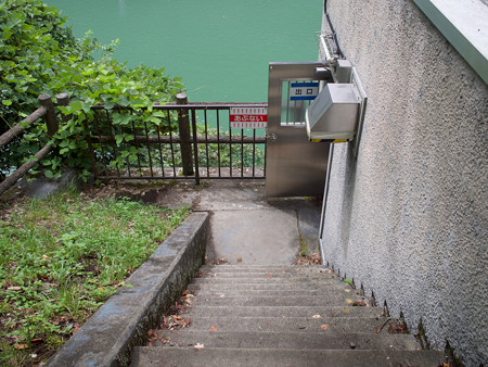 魚道出口階段から