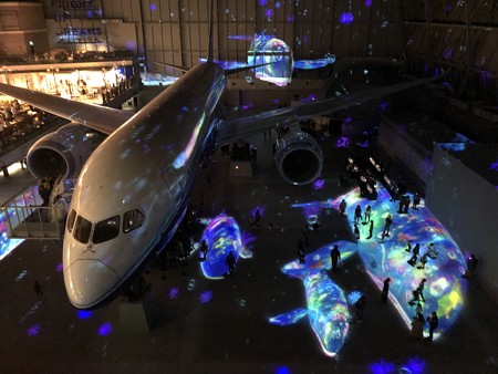 FLIGHT OF DREAMS フライト オブ ドリームズ プロジェクションマッピング 4階デッキ視点 IMG_1675