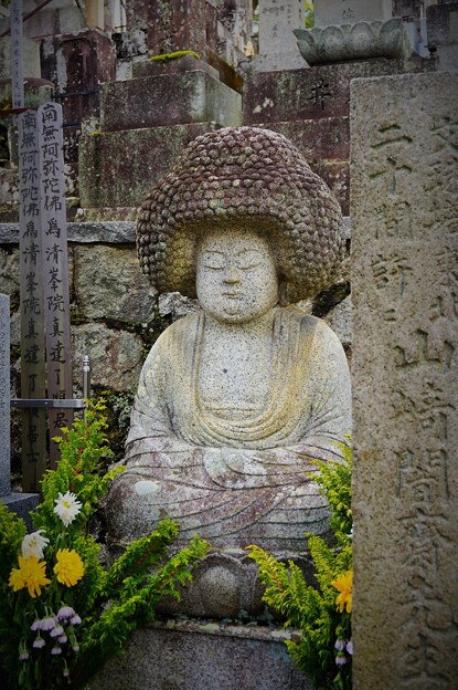 ☆陽だまりの菊の香に酔う阿弥陀かな～京都 Amida Statue