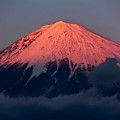 12月17日富士宮からの夕方富士山～ 紅いっす(^ ^)