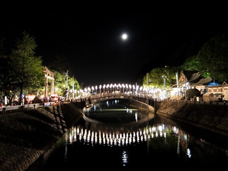 和霊神社 祭りの後2 おぼろ月も見てたんだね~