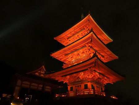 清水寺(夜)09 三重塔