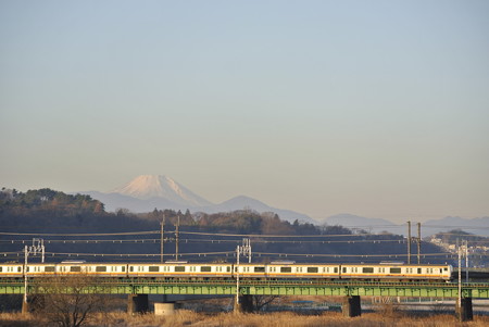 多摩川の朝景色