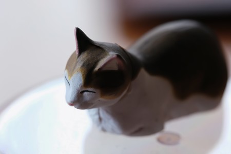 2018.03.29　机　ガシャポン　猫