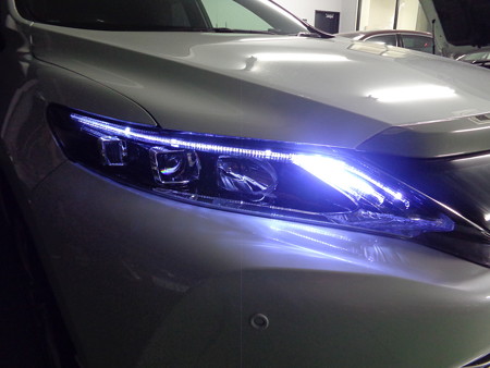 ハリアーハイブリッド　ヘッドライト加工　スモールＬＥＤ加工